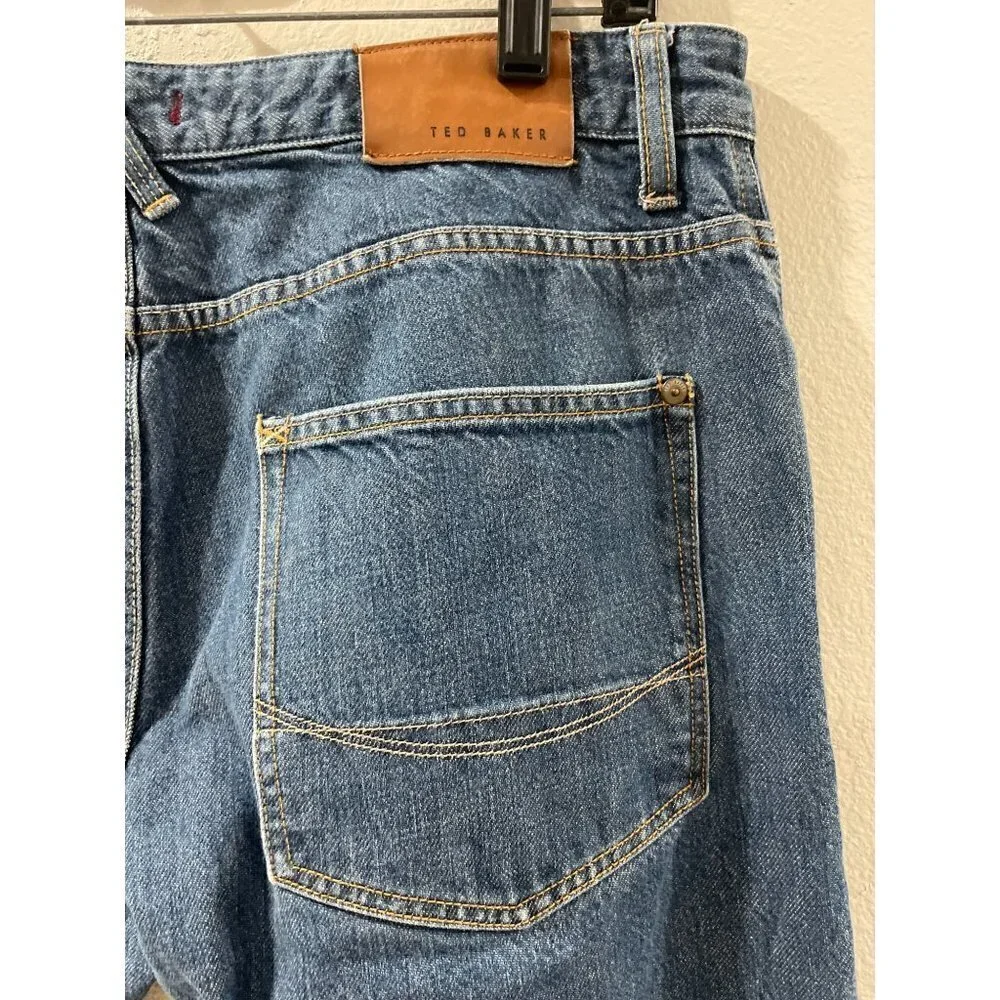 TED BAKER JEANS MEN'S CAMBLY REGULAR CASUAL Comfortable  FIT SIZE 34 JEANS PANTS